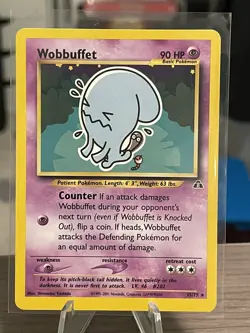 Pokemon Wobbuffet 35/75 Neo Discovery Unlimited Non Holo Rare LP - Image 1