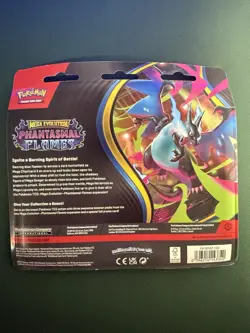 Pokemon TCG Phantasmal Flames 3 Pack Blister Pack Factory Sealed New - Image 2