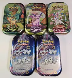 Lot Of 27 Empty Pokemon TCG Mini Tins Various Sets Sword & Shield Mega Evolution - Image 5