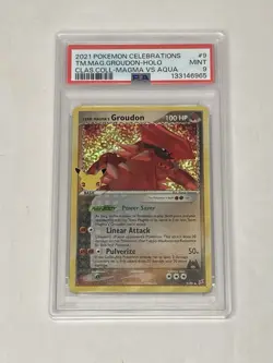 2021 Pokemon Celebrations Team Magma’s Groudon Holo Magma Vs Aqua #9 Mint PSA 9 - Image 1