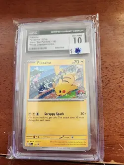 2024 Pokemon Black Star Promos Pikachu World Championships 190 CGC 10 - Image 1