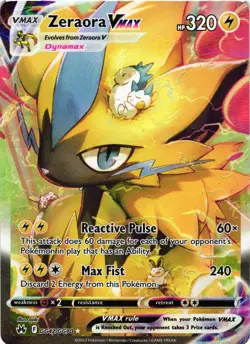 Pokemon Zeraora VMAX GG42/GG70 Crown Zenith Galarian Gallery Art Holo NM - Image 1