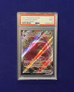 PSA 9 Gengar Vmax #157 SWSH Fusion Strike 2021 Pokemon MINT - Image 1
