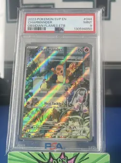 2023 POKEMON SVP EN-SV BLACK STAR PROMO #044 CHARMANDER OBSIDIAN FLAMES PSA 9 - Image 1