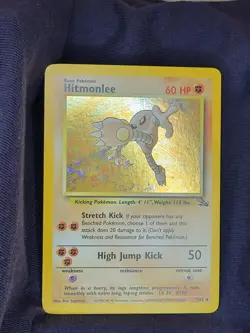 Hitmonlee Holo Rare Pokemon Card 7/62 Fossil Set NM-LP Unlimited - Image 1