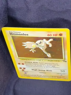 Hitmonlee Holo Rare Pokemon Card 7/62 Fossil Set NM-LP Unlimited - Image 3