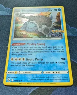 Blastoise 017/078 Pokemon Card Holo Pokemon Go Pokemon Trading Card Game TCG NM - Image 2