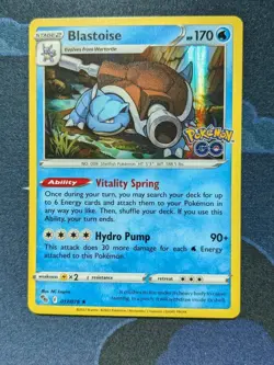 Blastoise 017/078 Pokemon Card Holo Pokemon Go Pokemon Trading Card Game TCG NM - Image 4