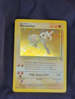 Pokemon TCG Hitmonlee Fossil Holo Rare Card 7/62 Pack FreshNear Mint - Image 1