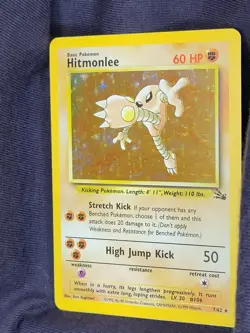 Pokemon TCG Hitmonlee Fossil Holo Rare Card 7/62 Pack FreshNear Mint - Image 2