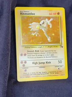 Pokemon TCG Hitmonlee Fossil Holo Rare Card 7/62 Pack FreshNear Mint - Image 3