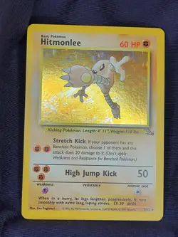 Pokemon TCG Hitmonlee Fossil Holo Rare Card 7/62 Pack FreshNear Mint - Image 5