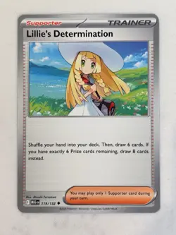 Lillie's Determination 119/132 Uncommon Mega Evolution Pokemon Card TCG - Image 1