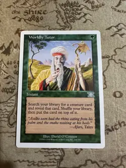 Worldly Tutor 6th Edition 1999 Near Mint Mtg Magic The Gathering David O’Connor - Image 1