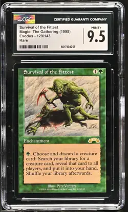 SURVIVAL OF THE FITTEST Exodus Rare Reserved List CGC 9.5 MTG [Nostalgium] - Image 1