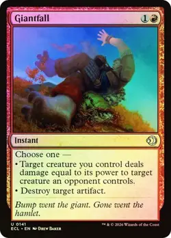 NM Foil Giantfall, MTG, Lorwyn Eclipsed, Magic the Gathering, 141 - Image 1