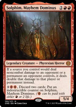 MTG Solphim, Mayhem Dominus, Light Play, English Phyrexia: All Will Be One - Image 1