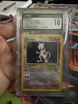 1999 Pokemon Base Set Unlimited #10 Mewtwo Holo CGC 10 Gem Mint - Image 5