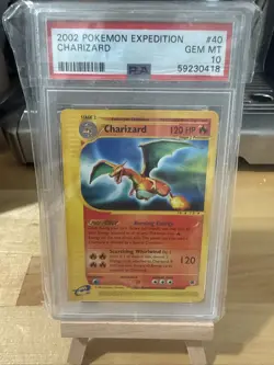 2002 Pokemon Expedition Charizard Non-Holo Card #40 PSA 10 - Image 1