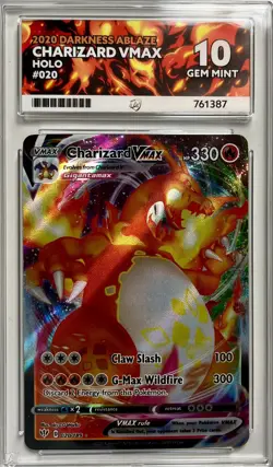 Pokemon TCG Charizard VMAX Darkness Ablaze Holo Card 020/189, Ace 10 Gem Mint 💎 - Image 1