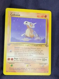 1st Ed Cubone 50/64 Jungle Set WOTC Pokemon Card Lot x2 NM - Image 1