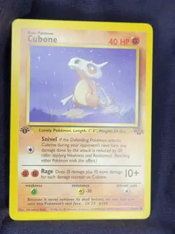 1st Ed Cubone 50/64 Jungle Set WOTC Pokemon Card Lot x2 NM - Image 3