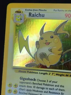 Pokemon TCG Raichu 14/62 Fossil Set 1999 Holo Rare Unlimited VTG WOTC LP - Image 3