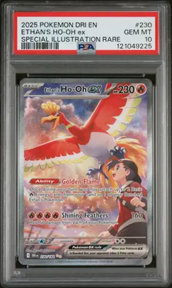 2025 POKEMON DRI SPECIAL ILLUSTRATION RARE #230 ETHAN'S HO-OH EX PSA 10 - Image 1
