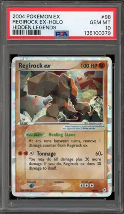 Pokemon Regirock ex EX Hidden Legends Holo Ultra Rare #98 PSA 10 Gem Mint - Image 1