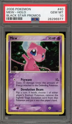 Pokemon Mew Black Star Holo Promo #40 PSA 10 Gem Mint - Image 1