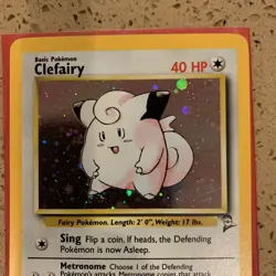 Pokemon TCG Clefairy Base Set 2 Holo Rare MP - Image 2