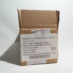 Pokemon TCG: Sun & Moon Team Up Booster Box Case ONLY, Already Cut + Sharpie - Image 1