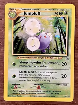Pokemon TCG Jumpluff Neo Genesis 7/111 Holo Unlimited Holo Rare - Near Mint - Image 1
