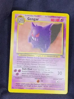 Pokemon TCG Gengar #20/62 Fossil Non-Holo Unlimited WOTC VTG 1999 - Image 1