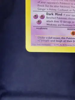 Pokemon TCG Gengar #20/62 Fossil Non-Holo Unlimited WOTC VTG 1999 - Image 4