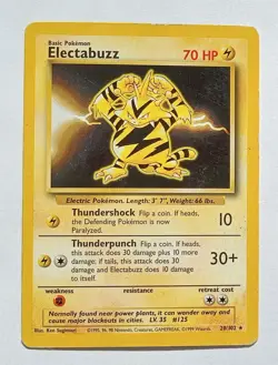 Pokemon - Electabuzz - Base Set Original 20/102 - Rare - MP - Image 1