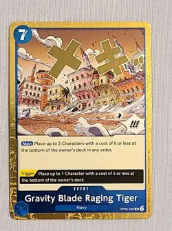 Gravity Blade Raging Tiger OP06-058 R Cold Foil The Best Vol.2-One Piece CCG - Image 1