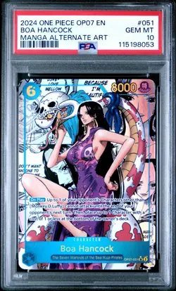 One Piece PSA 10 Boa Hancock #051 Manga Art OP07-051 2024 English - Image 2