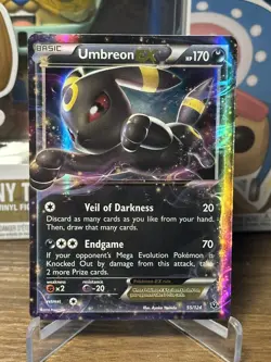 Pokemon Umbreon EX 55/124 Holo Card Fates Collide Ultra Rare - Image 1