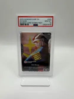 2025 Gundan en #005 EX base PSA 10 Bandai Card Games Fest Promo Gundam - Image 1