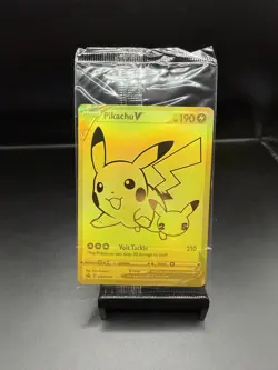 Pikachu V SWSH145 Celebrations 25th Anniversary Promo Gold Card SEALED - Image 1