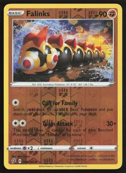 SWSH02: Rebel Clash Falinks #109/192 Reverse Holo Pokemon Card - Image 1