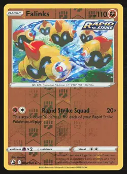 SWSH05: Battle Styles Falinks #083/163 Reverse Holo Pokemon Card - Image 1
