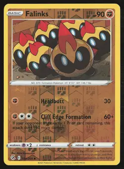SWSH08: Fusion Strike Falinks (154) #154/264 Reverse Holo Pokemon Card - Image 1