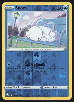 Shining Fates Snom #029/072 Reverse Holo Pokemon Card - Image 1