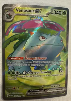 Pokemon Card Venusaur ex 182/165 Ultra Rare Scarlet & Violet 151 Near Mint - Image 2
