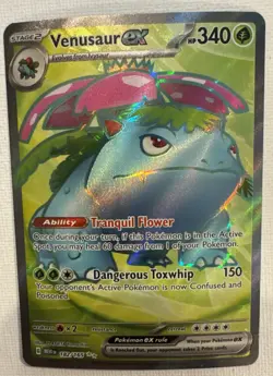Pokemon Card Venusaur ex 182/165 Ultra Rare Scarlet & Violet 151 Near Mint - Image 5