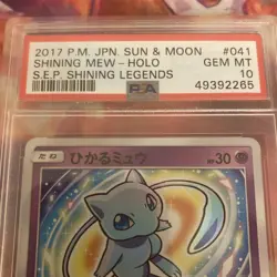 PSA 10 Shining Mew 041/072 Shining Legends Japanese Pokemon Card 2017- US Seller - Image 2