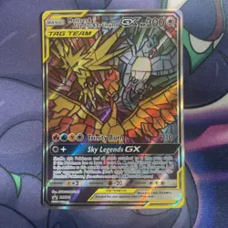 Pokemon Moltres & Zapdos & Articuno GX TAG TEAM Full Art SM210 Holo Card - Image 1