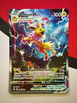 JUMBO Oversized Jolteon VMAX Card Alt Art SWSH184 Pokemon Premium Collection DMG - Image 1